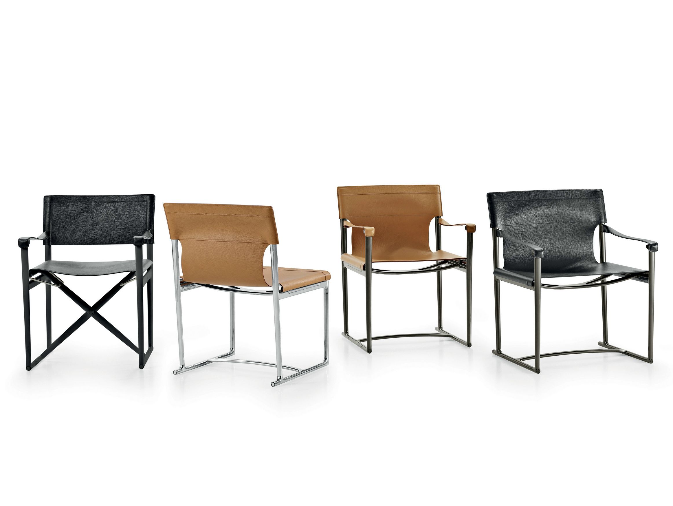 Кожаный складной стул с подлокотниками B&B Italia закрытый мирт ARCH-00087244 - Вид №2