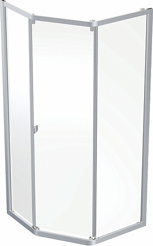 4983016101 Душевая стенка IDO Showerama 8-3 для пятиугольного душа, 1000x1000 мм  - Вид №2