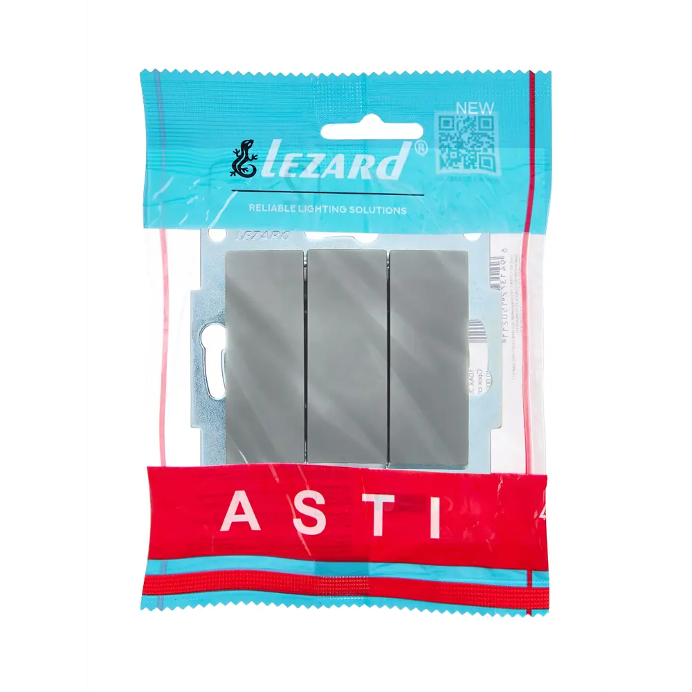 Выключатель встраиваемый Lezard Asti 3 клавиши цвет платина STLM-2195097 - Вид №3