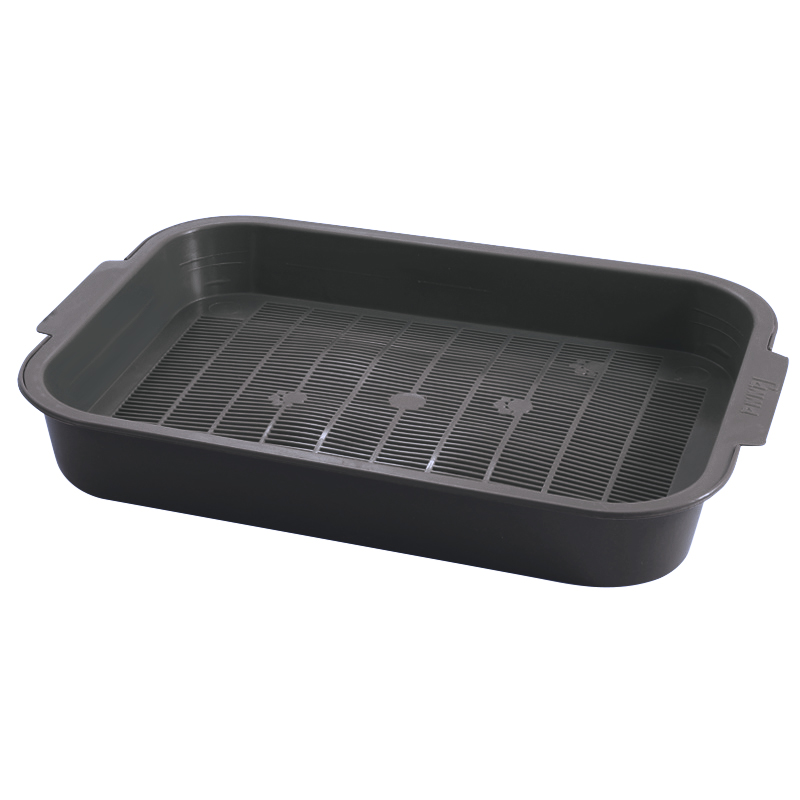 ПР0059119 Туалет для кошек Колор с сеткой, серый, 38х28х5,5см GAMMA 