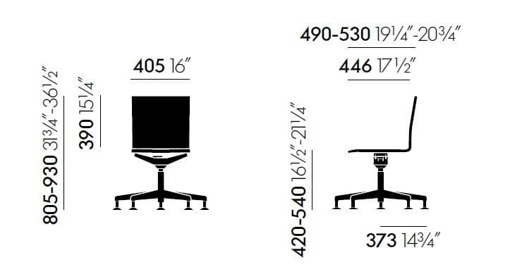 Офисное кресло с регулируемой высотой из пенополиуретана VITRA .04 ARCH-00134879 - Вид №4