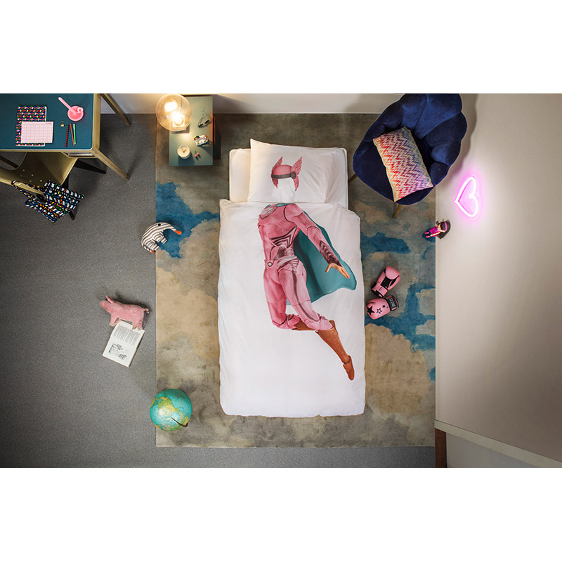 Комплект постельного белья "Супергероиня" 150х200 см SNURK SUPERHEROPINK150Х200CM - Вид №2