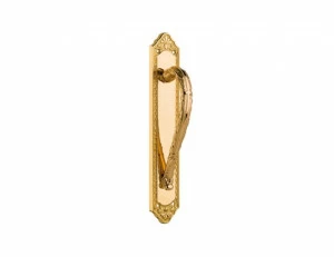 0M3203.000.30 Ручка дверцы на пластине Античная латунь