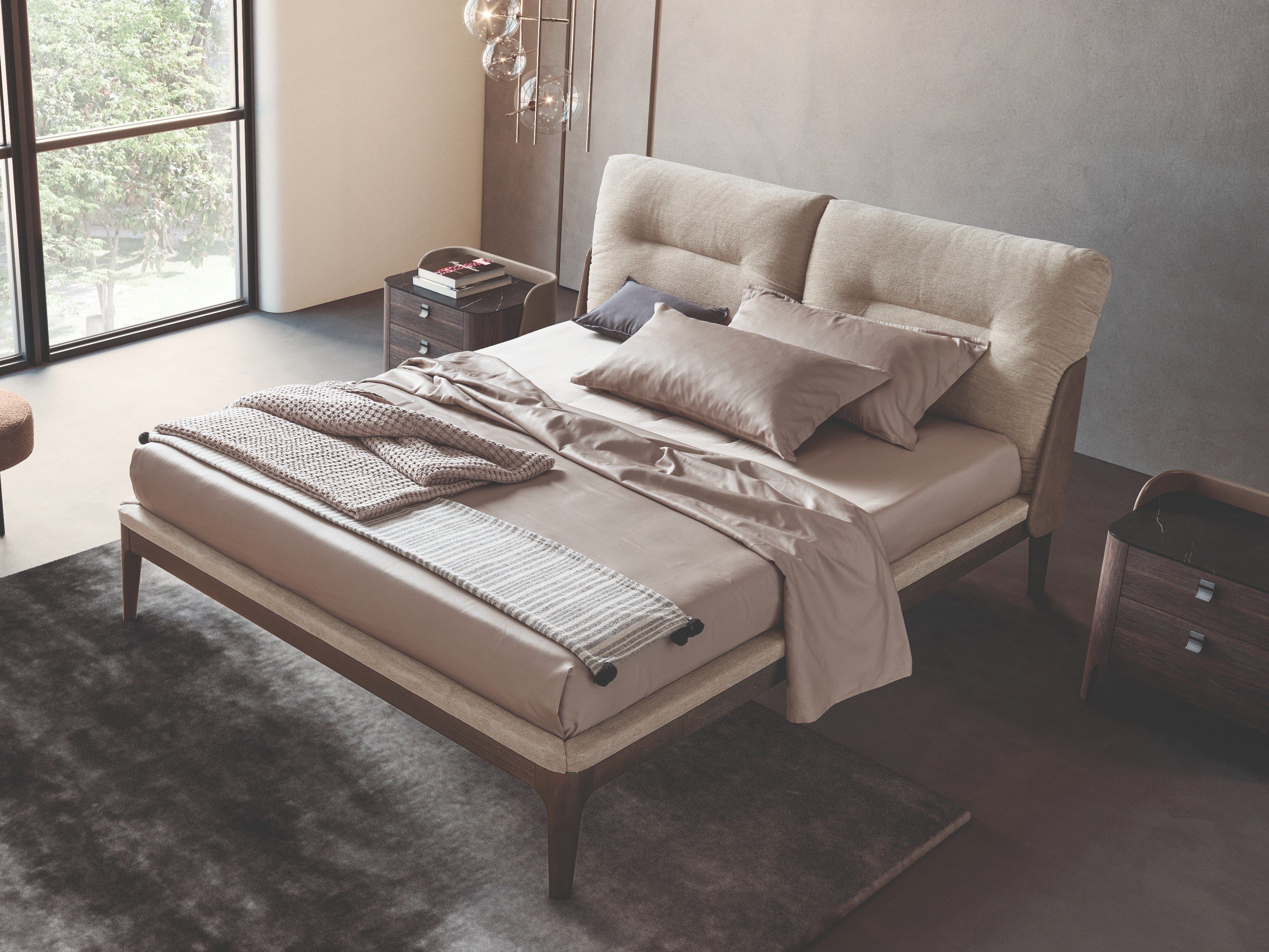 Двуспальная деревянная мягкая кровать Dall'Agnese семьдесят ARCH-00121881 - Вид №1