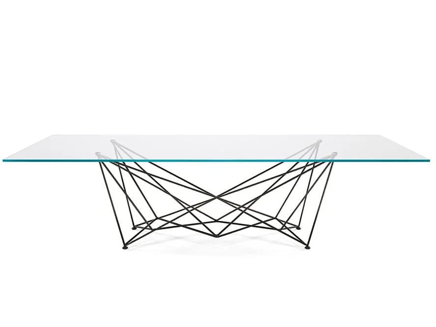 Прямоугольный стол из стали и хрусталя Cattelan italia GORDON ARCH-00117498