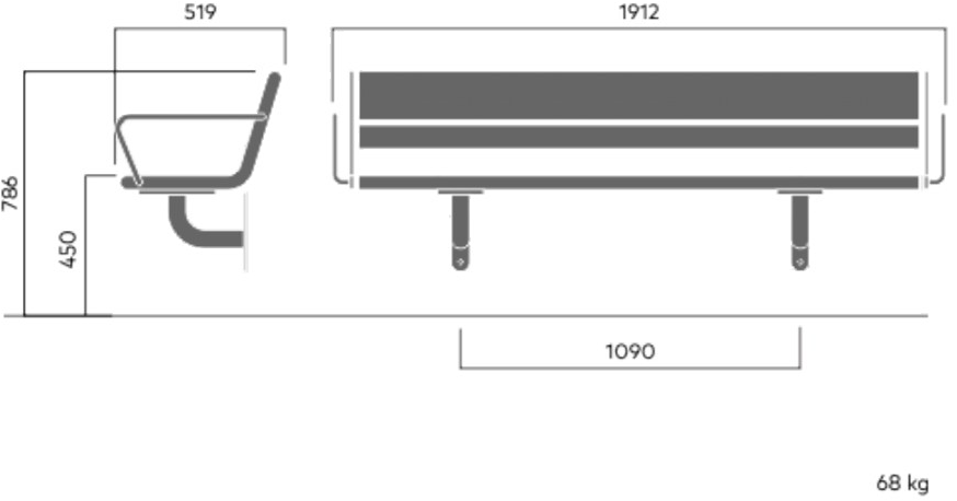 VESTRE Скамейка из дерева с подлокотниками April sun-id-1404637 - Вид №12