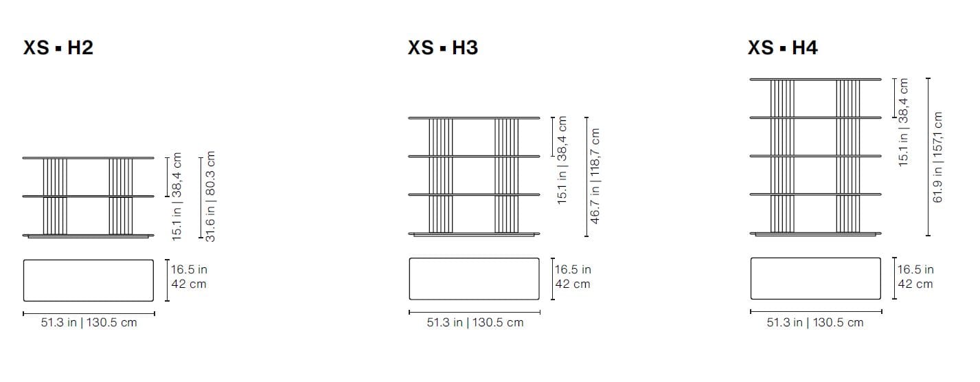 Стальная двухсторонняя Книжная полка RS Barcelona PLEC SHELVING XS ARCH-00123577 - Вид №11