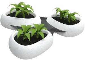 Manufatti Viscio Реконструированная каменная скамья со встроенной сеялкой