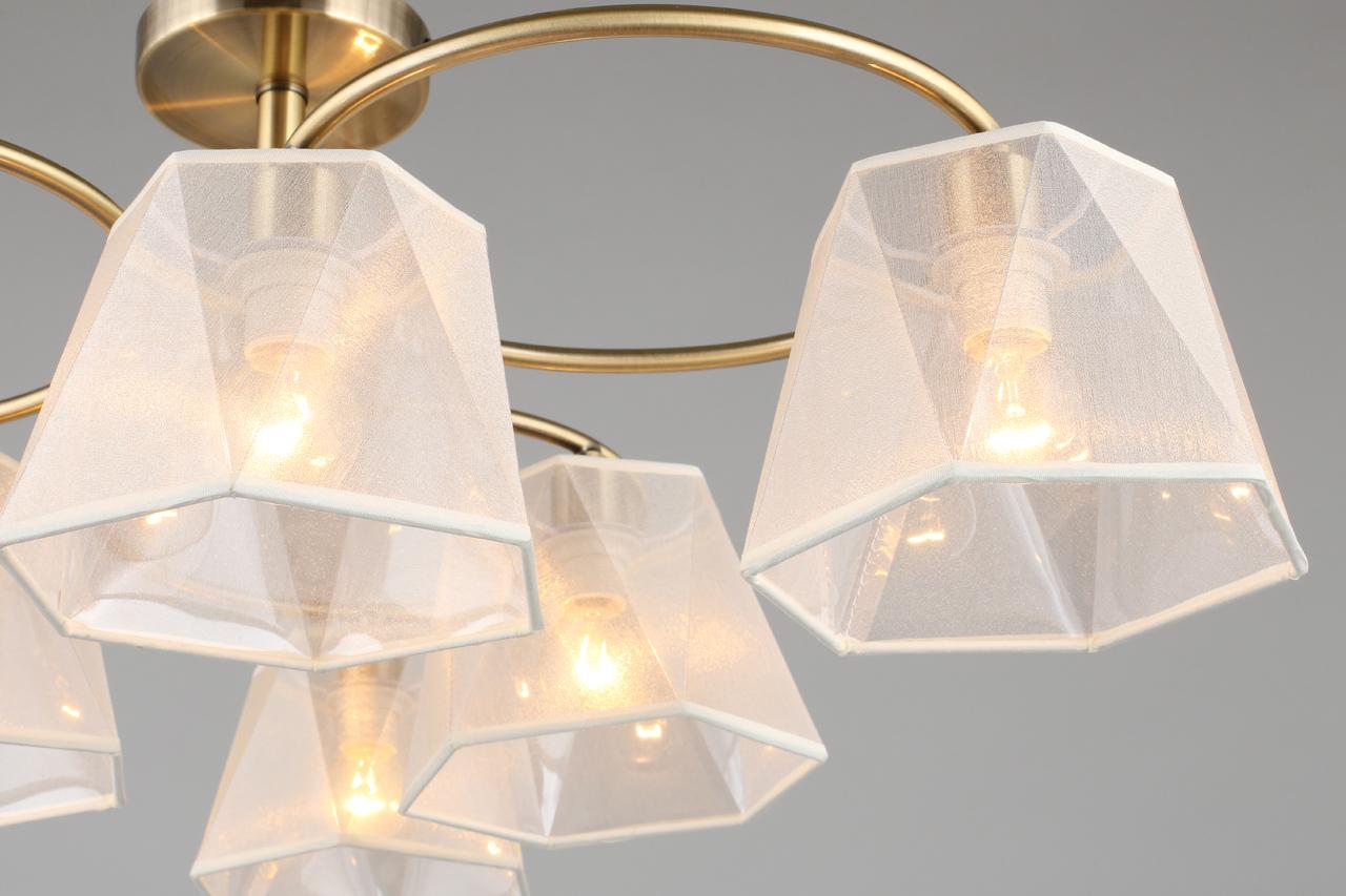 Потолочная люстра Omnilux Rapallo OML-65017-06 OMNILUX RAPALLO 328882 Белый;бронза  - Вид №2