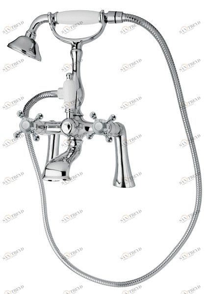 Смеситель на борт ванны с ручным душем, шлангом 150 см CEZARES GOLF-PBV-01-Bi
