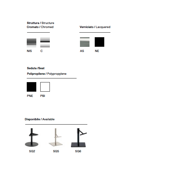 Барный стул EGO-P-SG DOMITALIA EGO-GP/AS PBI  - Вид №1