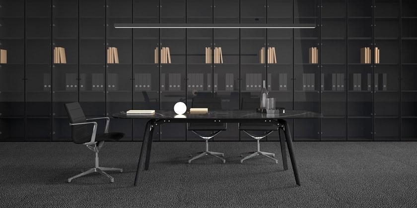 Bralco Прямоугольный письменный стол из стеклокерамики Rail sun-id-1384184 - Вид №2