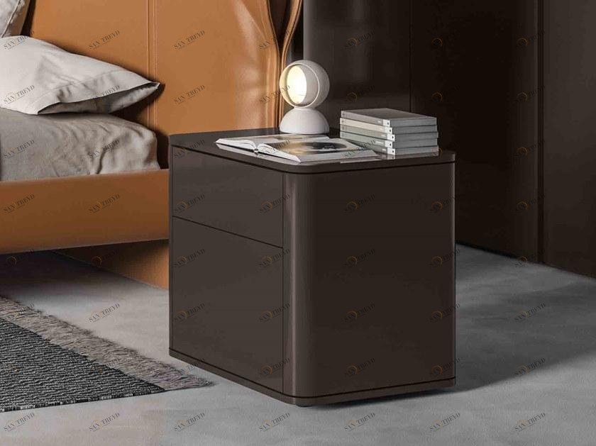 TUMIDEI Лаковая прикроватная тумба с ящиками Circle sun-id-1458828