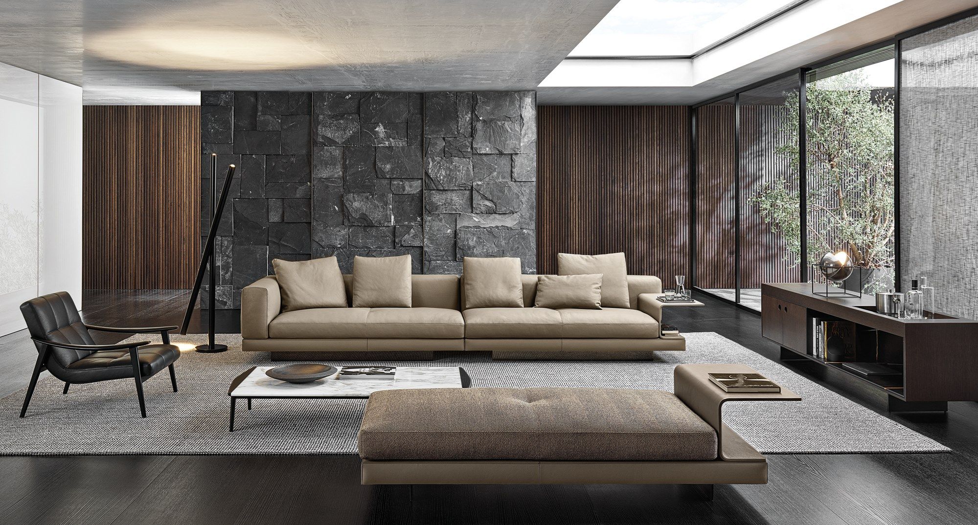 Кожаный диван Minotti Коннери ARCH-00151868