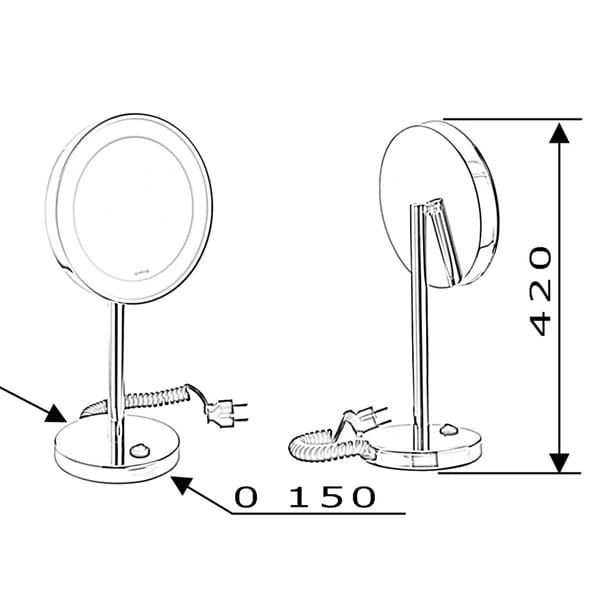Столешница круглое увеличительное зеркало Spekkio Pulsar ARCH-00071253 - Вид №2