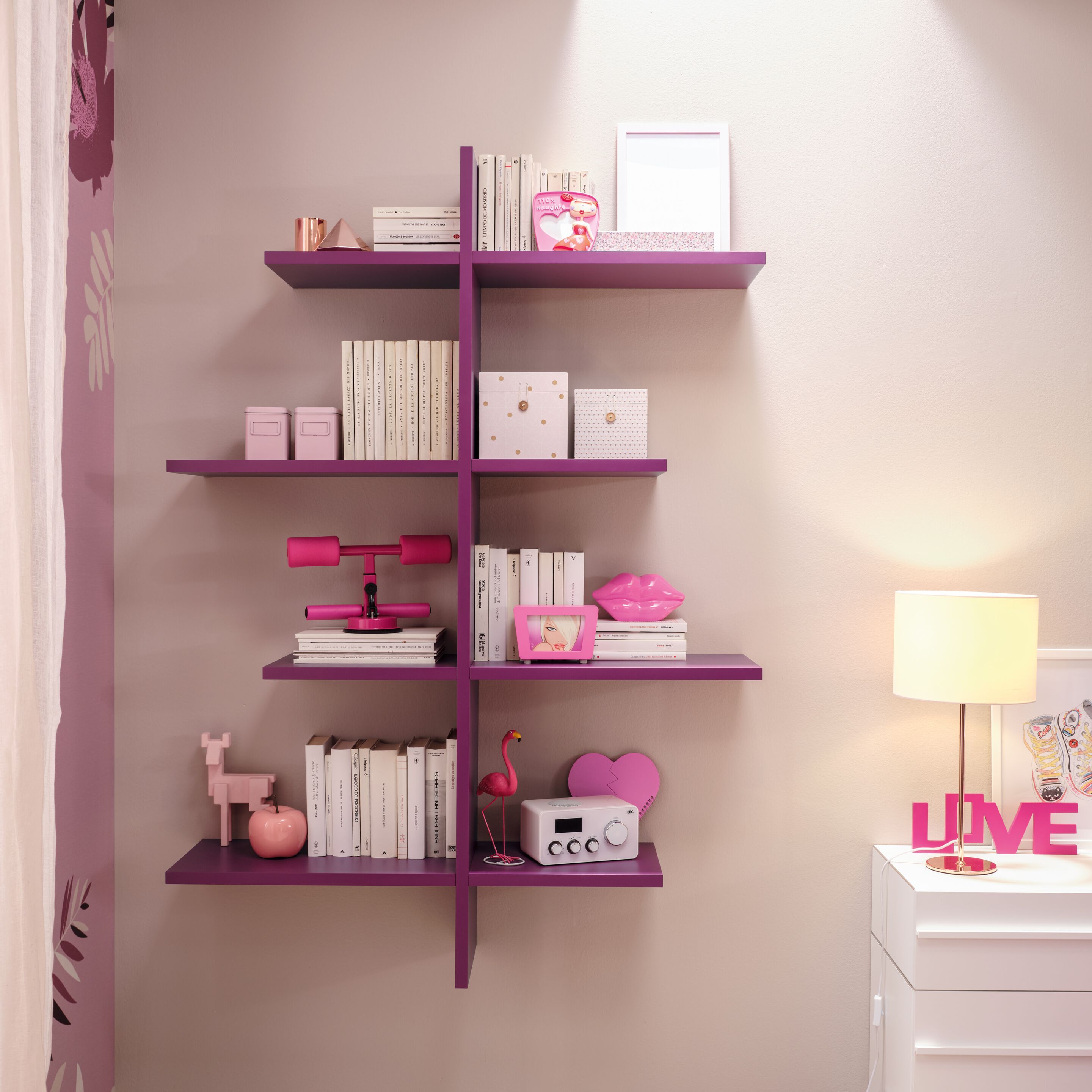 Спальня с угловым шкафом и стеклянными дверцами Moretti Compact YC312 ARCH-00082514 - Вид №5