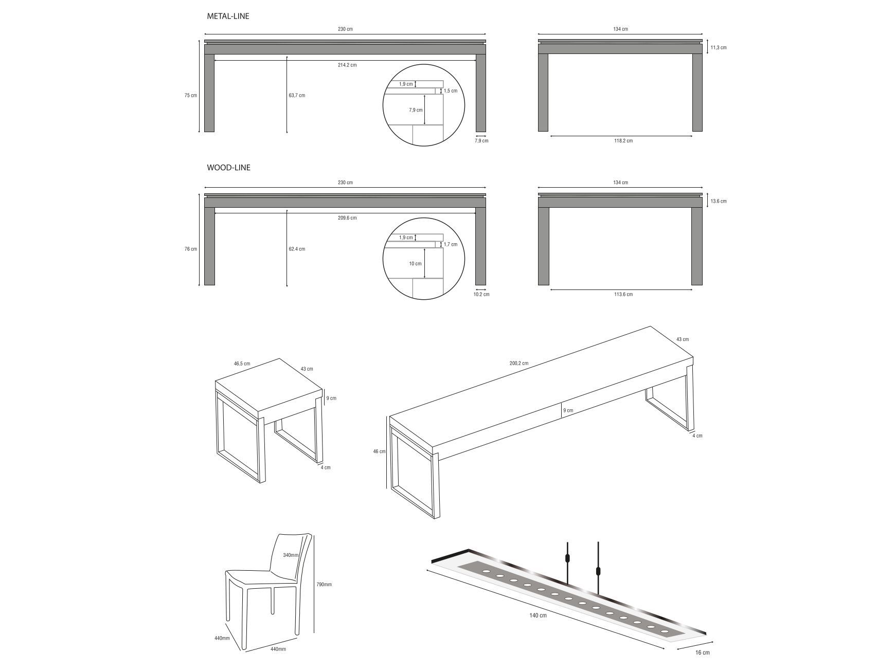 Игровой стол / Стол в Techlam® Fusiontables Saluc Металлическая линейка ARCH-00060691 - Вид №5