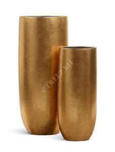 41.3317-04-014-GLD-72 Кашпо  Effectory - серия Metal - Высокий округлый конус - Сусальное золото Цветочная коллекция