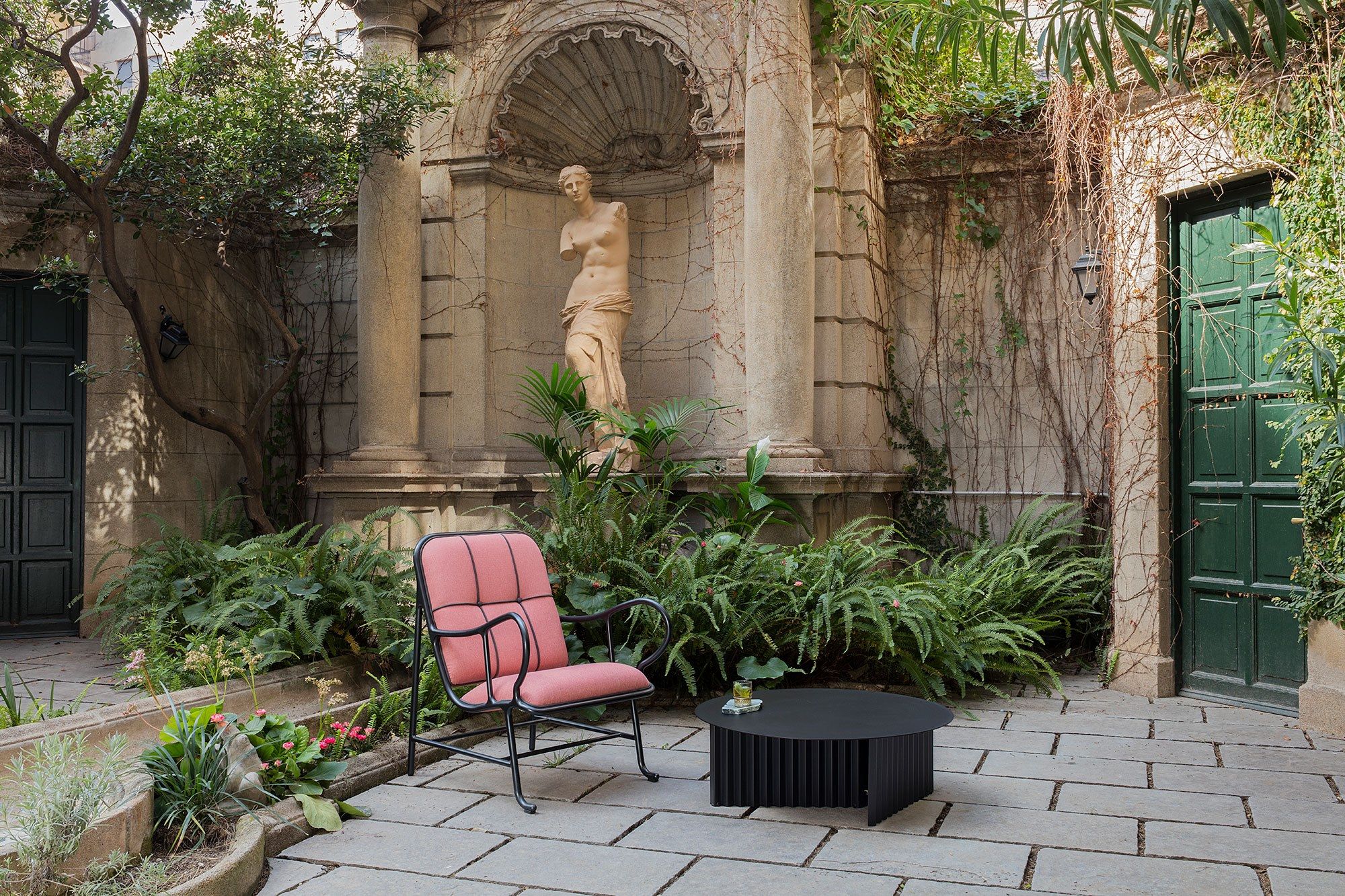 Стальной круглый низкий журнальный столик RS Barcelona Plec ARCH-00038257 - Вид №6