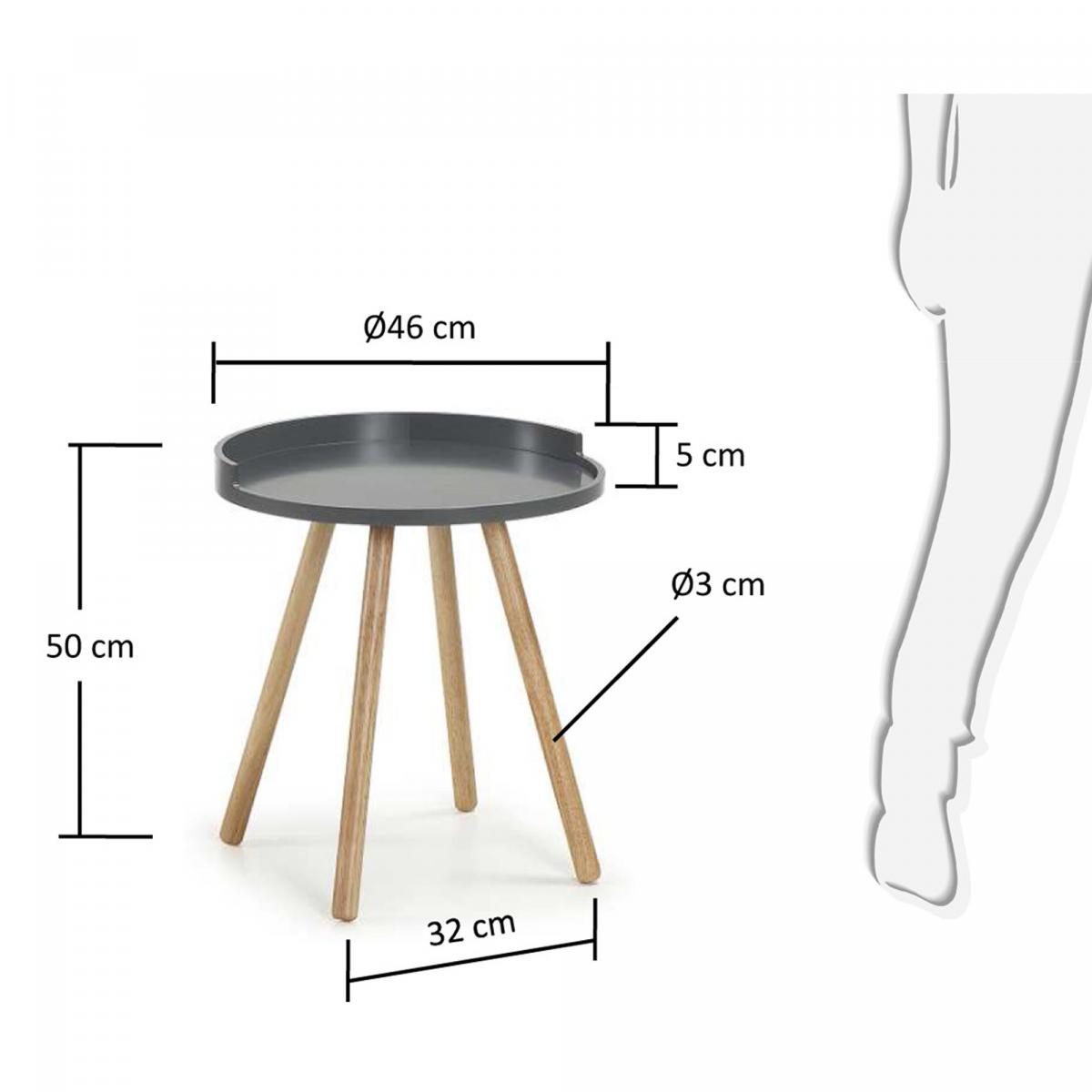 023563 Столик серый La Forma Bruk  - Вид №3
