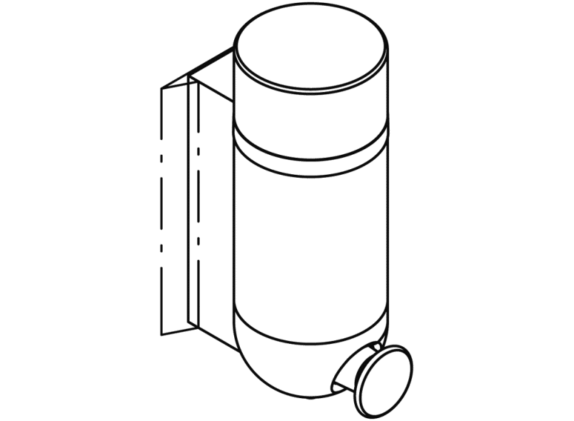 800.06.10099 Дозатор для жидкого мыла HEWI System 800 K  - Вид №10