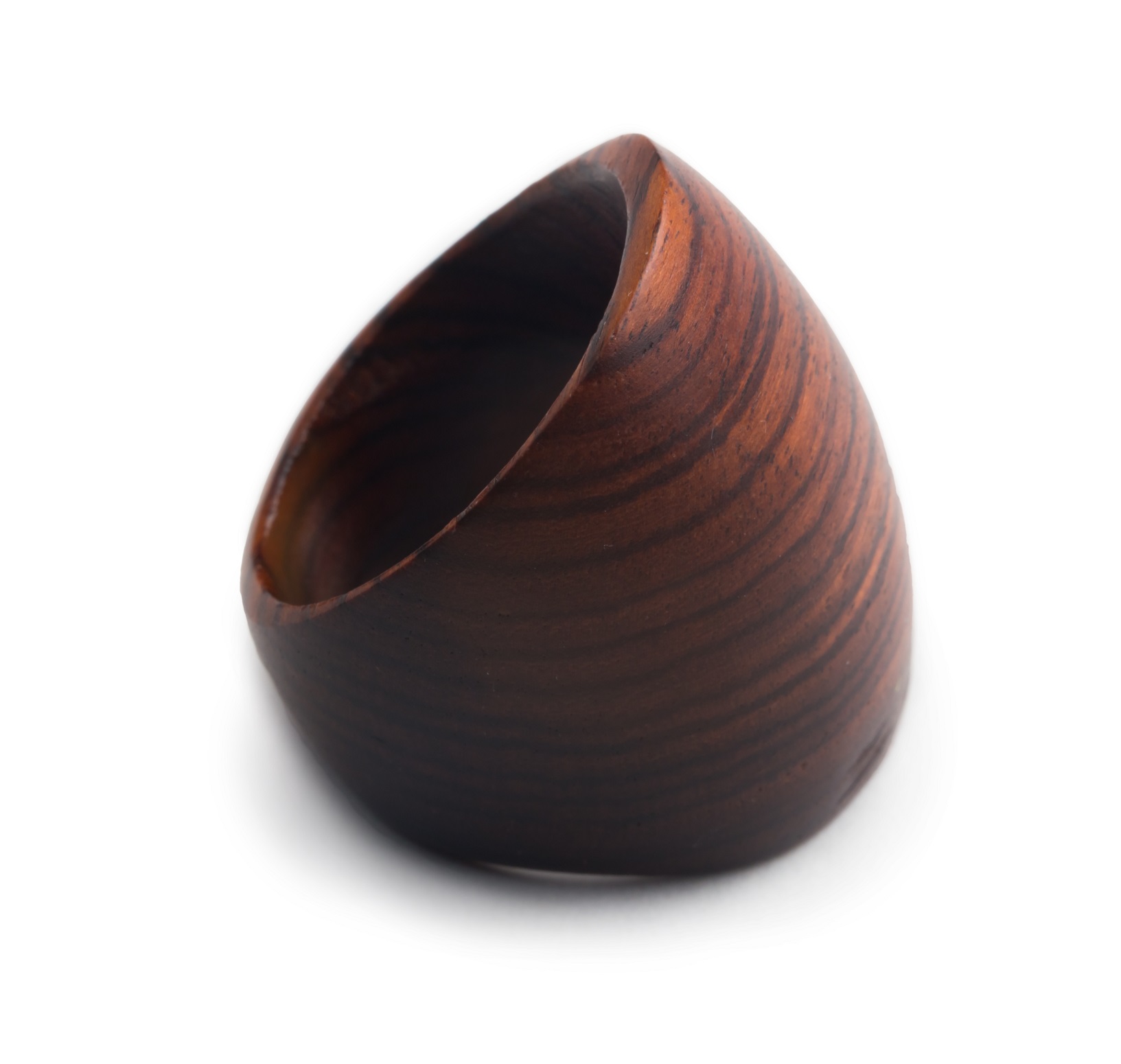 LR18 Кольцо круглое, розовое, эбеновое дерево 16 мм Larondelle Santreyd 