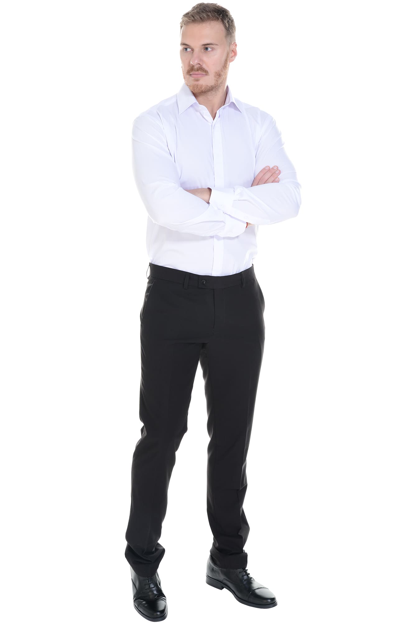 62458 Рубашка мужская  white El-Risto  Корпоративная одежда  размер 38/170-176  - Вид №30