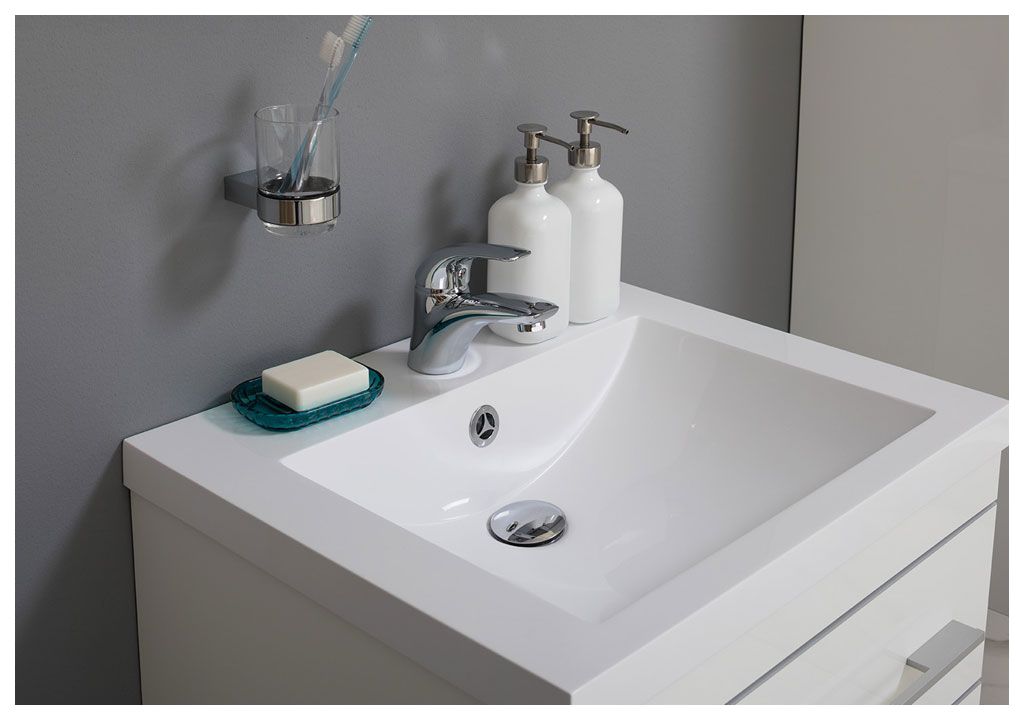 Тумба под раковину Aquanet Верона 58 белый (подвесная 2 ящика) sun-id-270471 - Вид №7