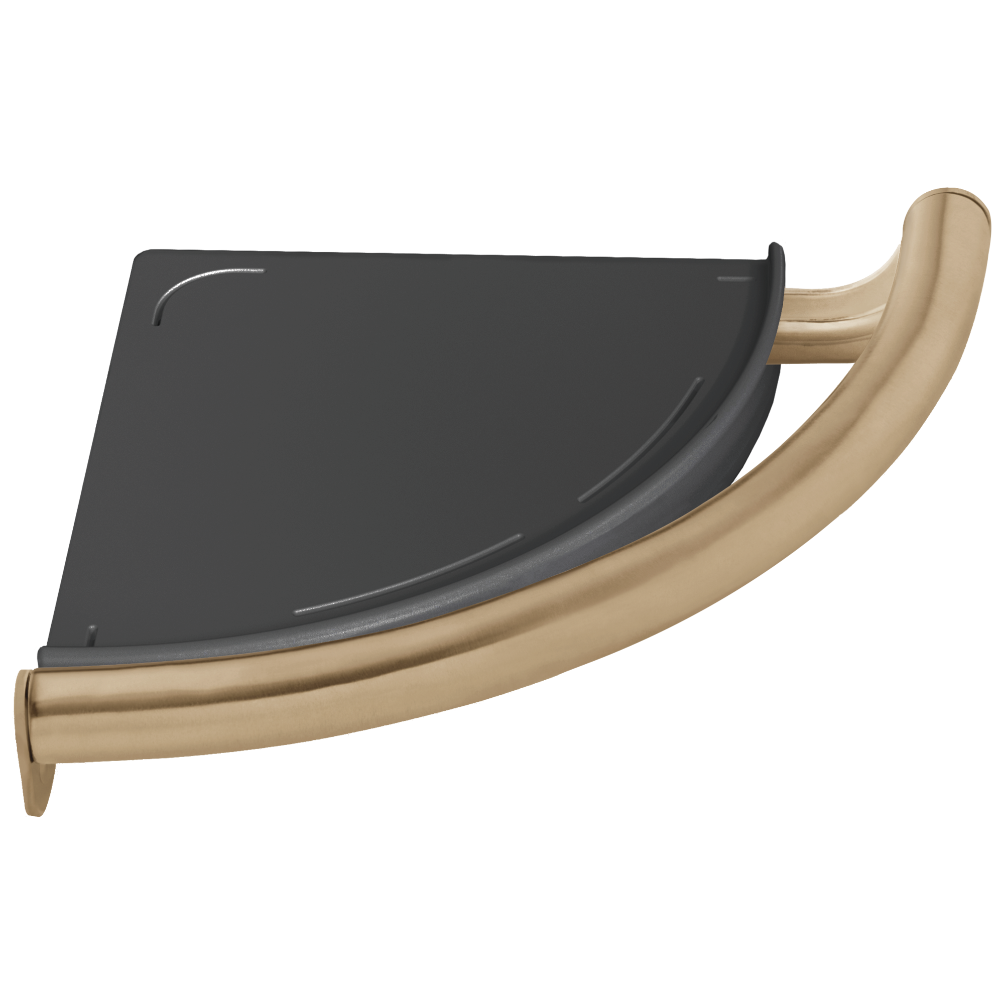 41516-CZ Современная угловая полка с вспомогательной планкой Delta Faucet Décor Assist Шампанское бронза 