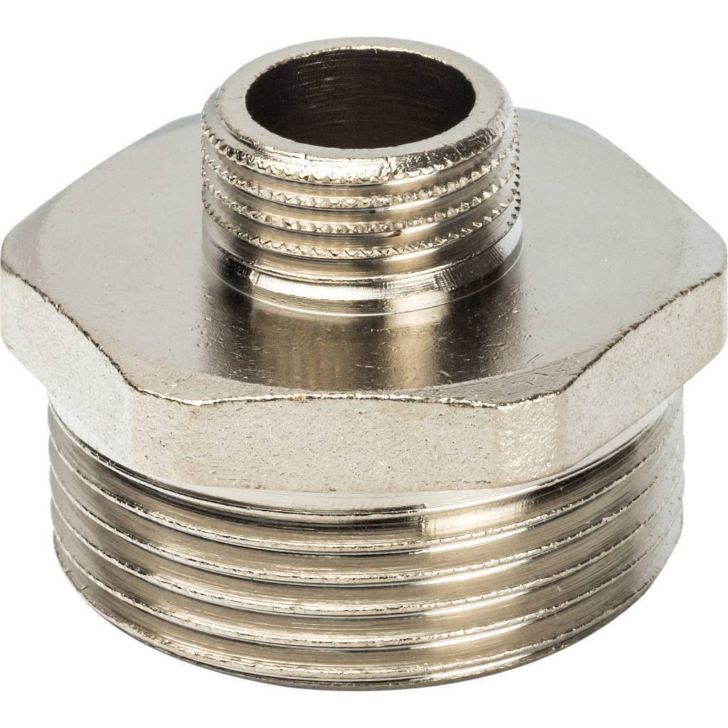 Ниппель латунный STOUT 1 1/4"x1/2" никелированный 82238824 STLM-0022627 - Вид №2