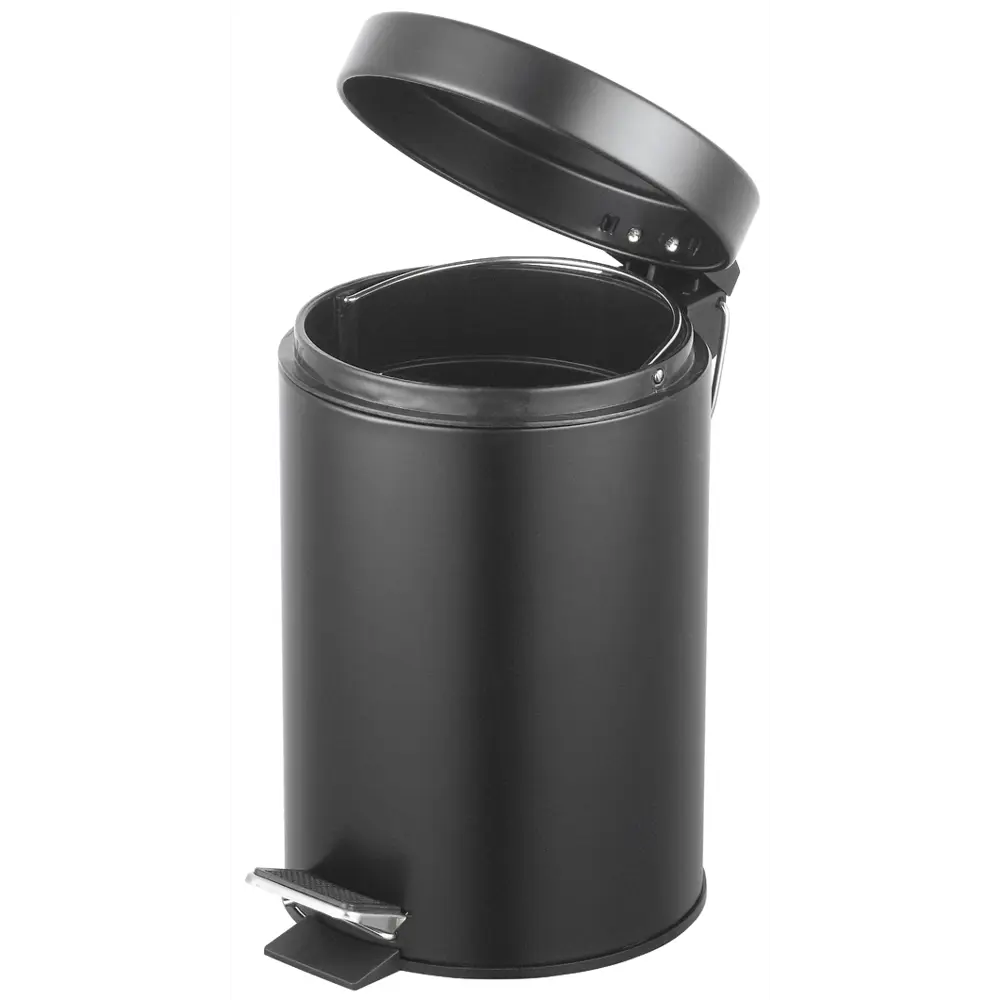 Контейнер для мусора для ванной KONSENSA Терни 3 л сталь цвет черный STLM-2173914 - Вид №4