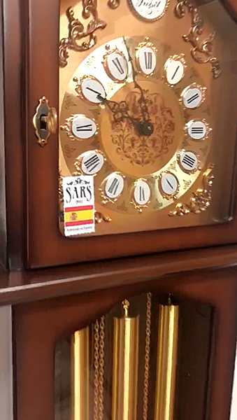 Часы напольные деревянные коричневые темный орех Dark Walnut SARS ДИЗАЙНЕРСКИЕ 00-3967437 Коричневый  - Вид №2