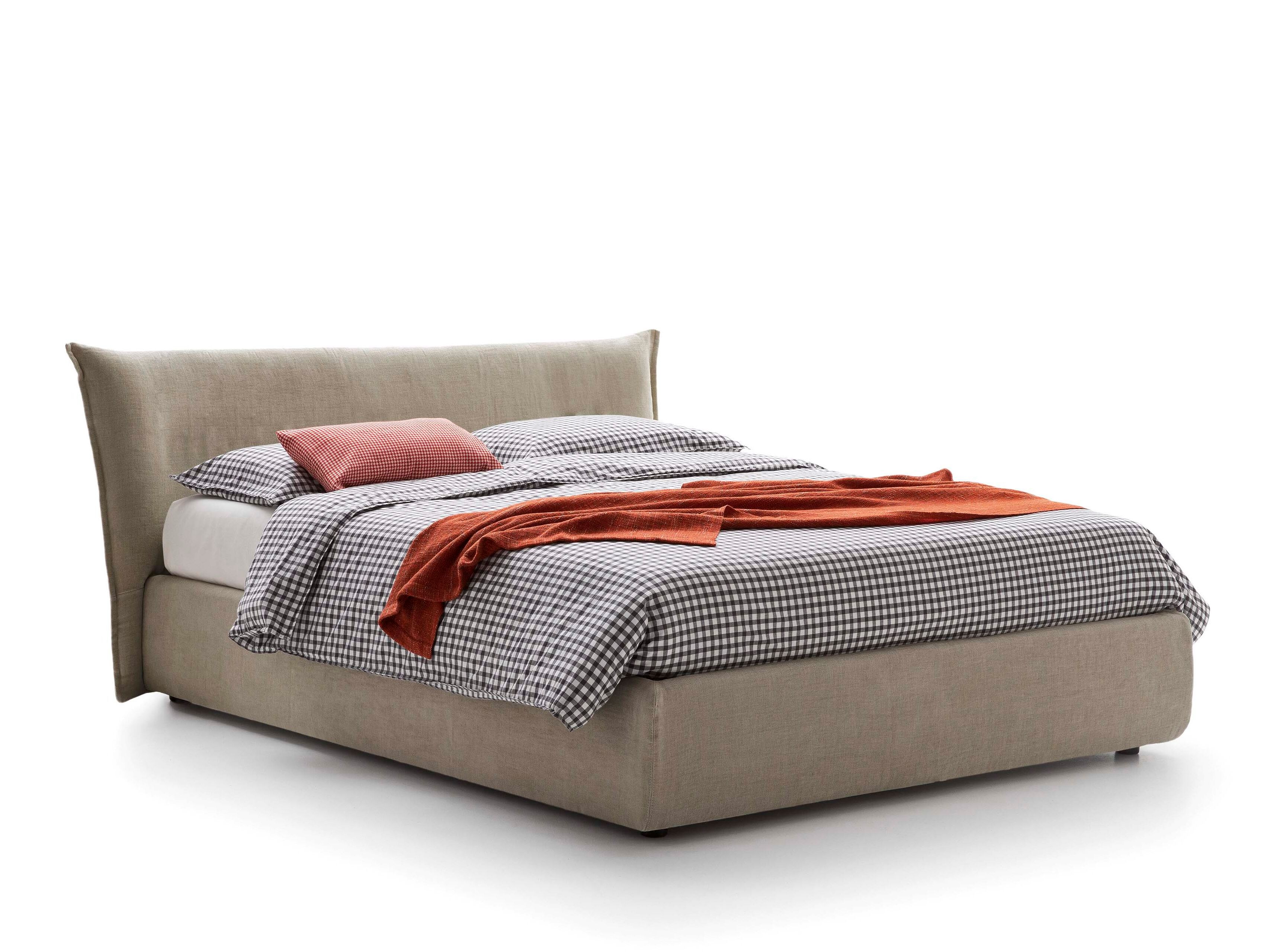 Двуспальная кровать-контейнер с мягким изголовьем Alf DaFrè MORRISON 2 ARCH-00094395