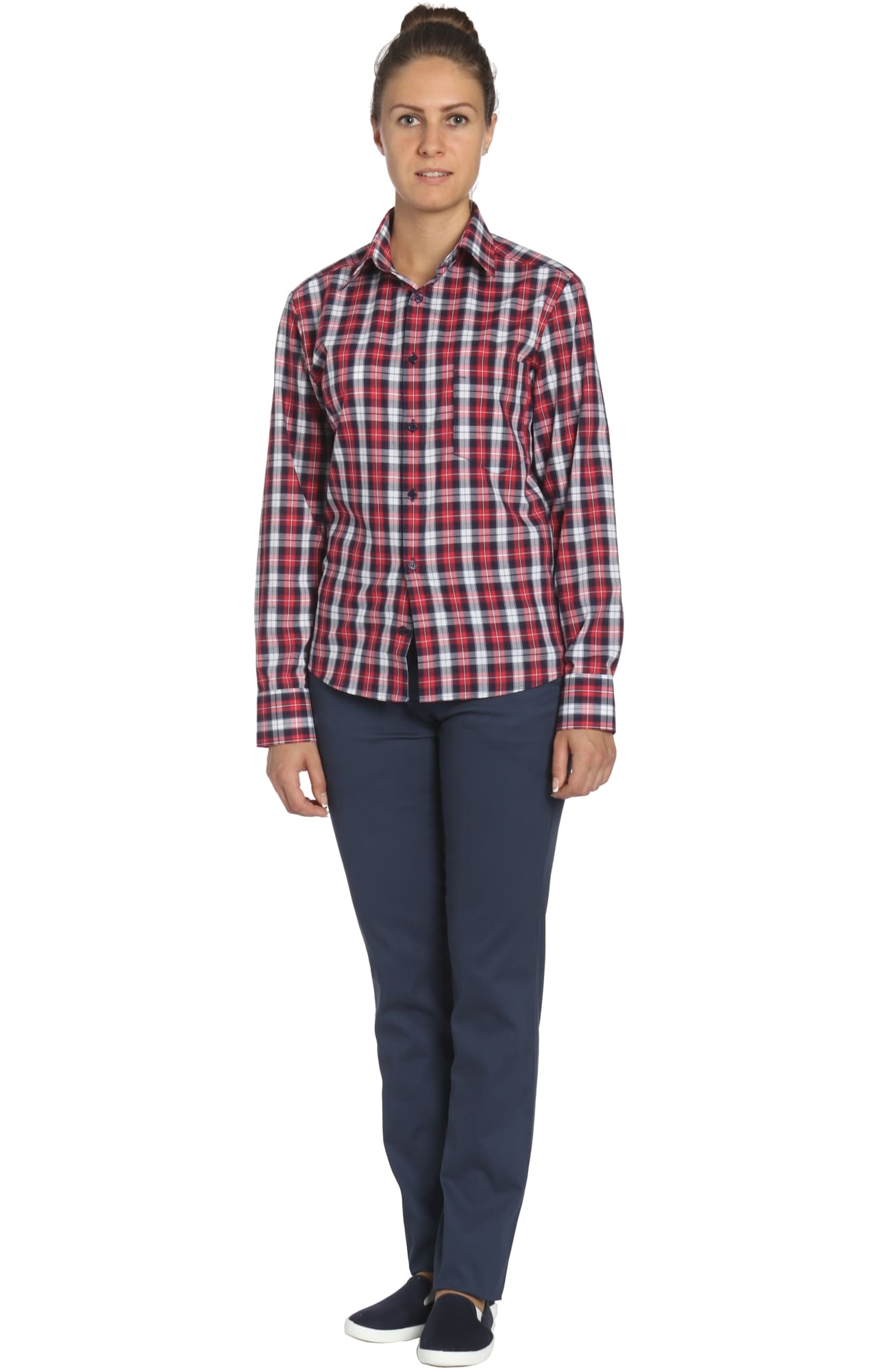 67822 Рубашка в клетку plaid rogue (шотландка красная) HIPSTER  Толстовки, рубашки, футболки, тенниски  размер 42 (84)  - Вид №1