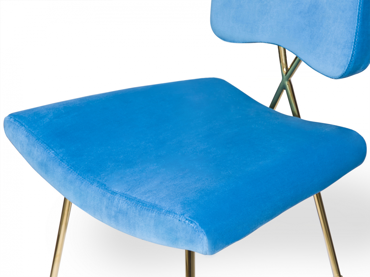 Стул дизайнерский синий Maxime Blue KELLY LOUNGE  210982 Голубой  - Вид №3