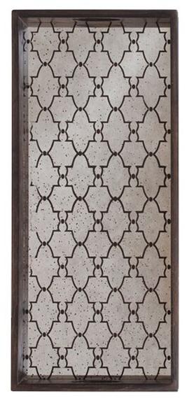 Ethnicraft Прямоугольный поднос из дерева и стекла Classic 20430 - Вид №1