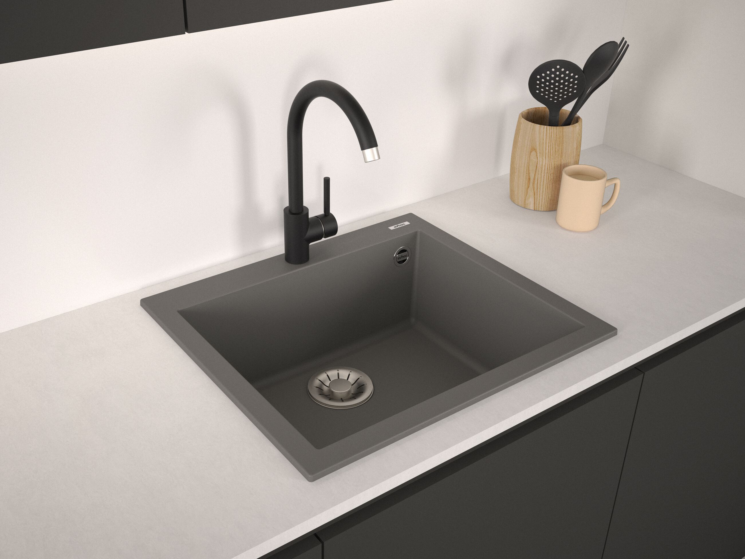 Встроенная раковина с одной чашей из Куарзита Evhoc Unicum ARCH-00102893