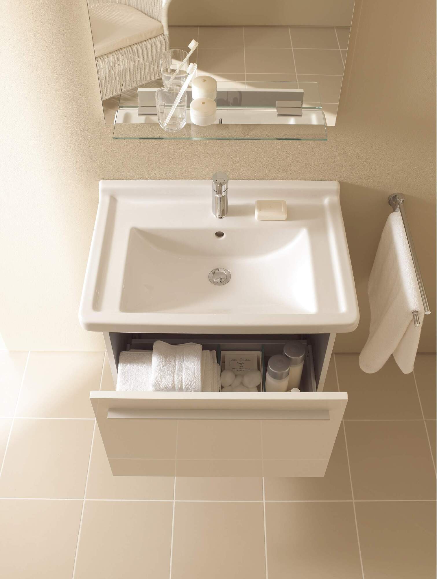 XL605602222 Тумбочка подвесная X-Large #XL6056 600 x 468 мм Белый глянцевый декор Duravit - Вид №4