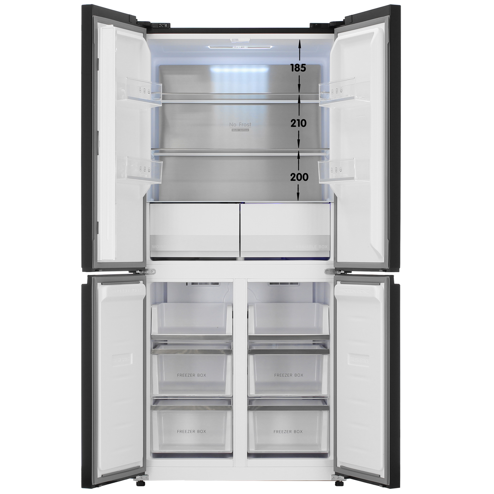 9239450 Холодильник многодверный   DEXP MCr4-47AKA черный STDN-0081874 - Вид №1