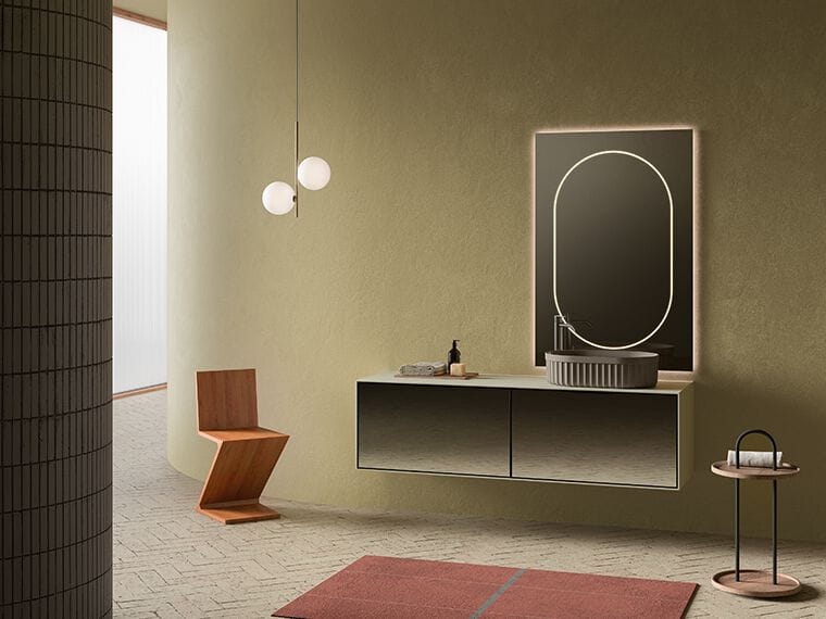 Овальное зеркало со встроенным освещением для ванной комнаты Inbani ALO OVAL ARCH-00080754 - Вид №2