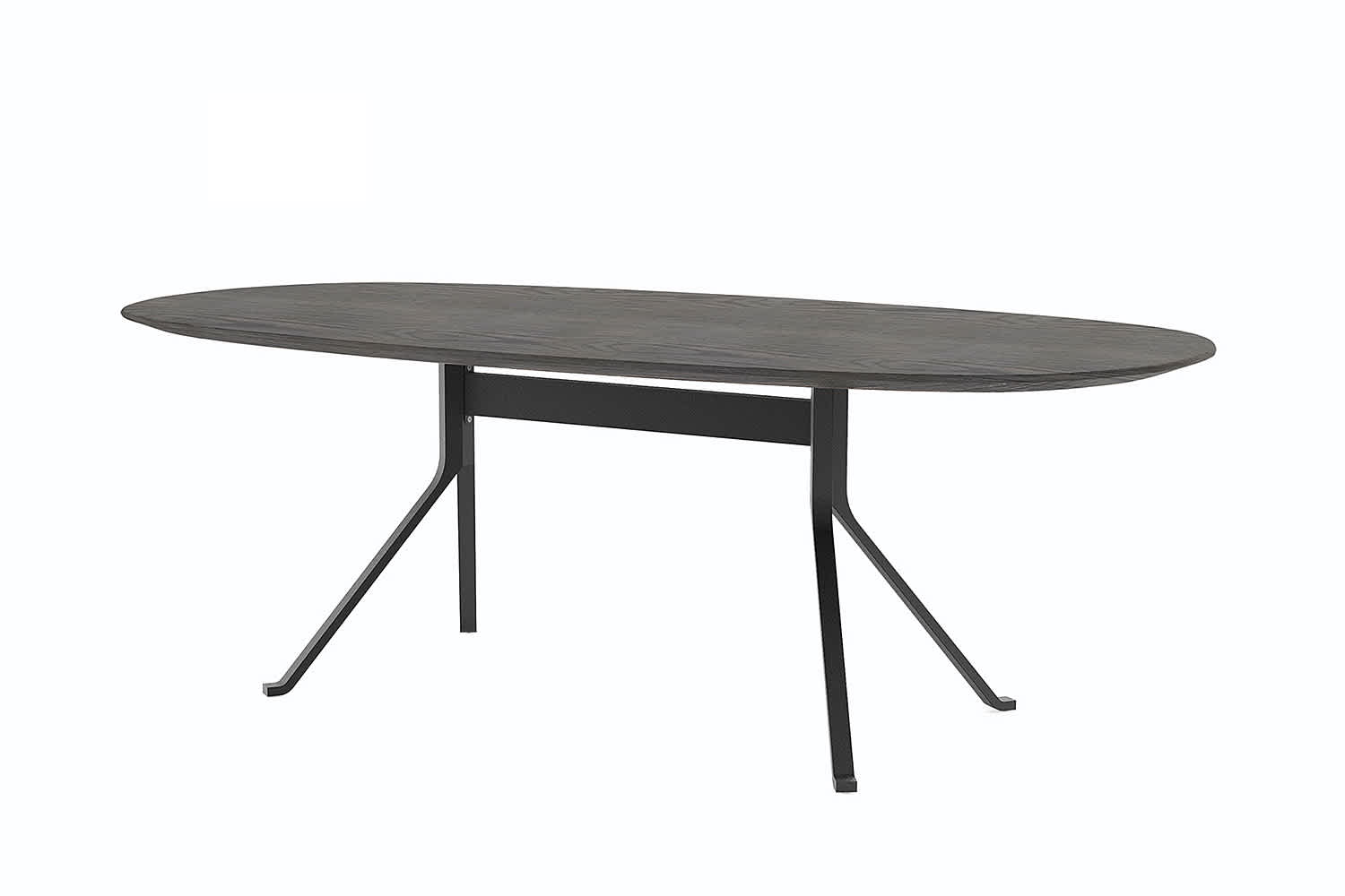 Овальный обеденный стол Blink с деревянной столешницей Stellar Works BL-T420-2125-WD