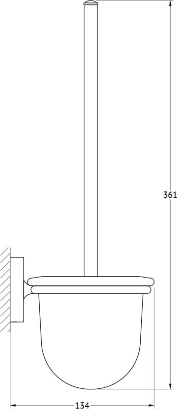 ELE 070 Держатель с туалетным ершом с крышкой ELLUX Elegance - Вид №1