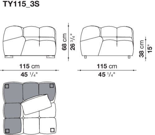 Модульный тканевый диван B&B Italia Tufty Time ARCH-00125265 - Вид №19