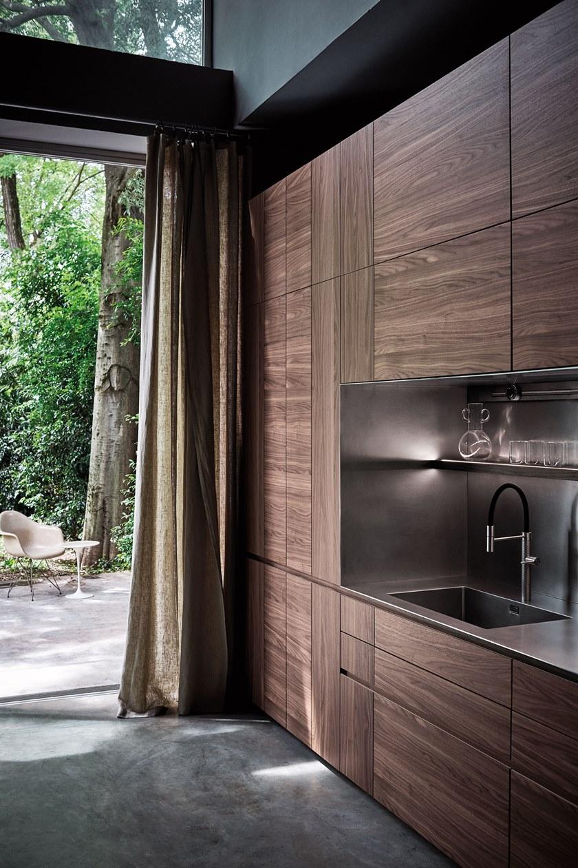 Cesar Кухня из стали и дерева с островом Intarsio sun-id-1468990 - Вид №1