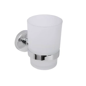 Стакан для зубных щеток Аквалиния F044 стекло цвет хром