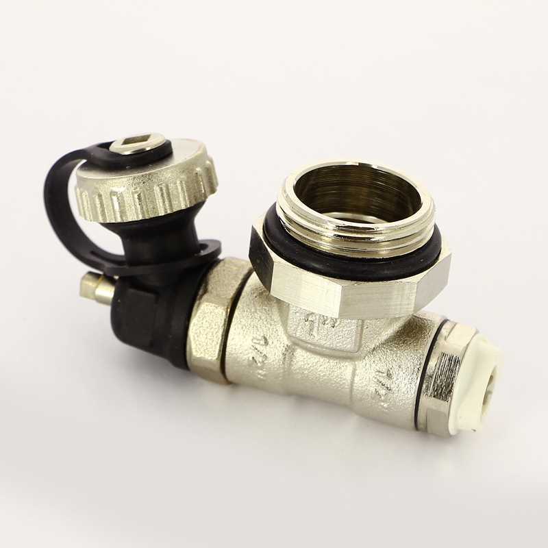 Концевик для коллектора ITAP Н 1" с ручным воздухоотводчиком и сливным клапаном 489M1 - Вид №1