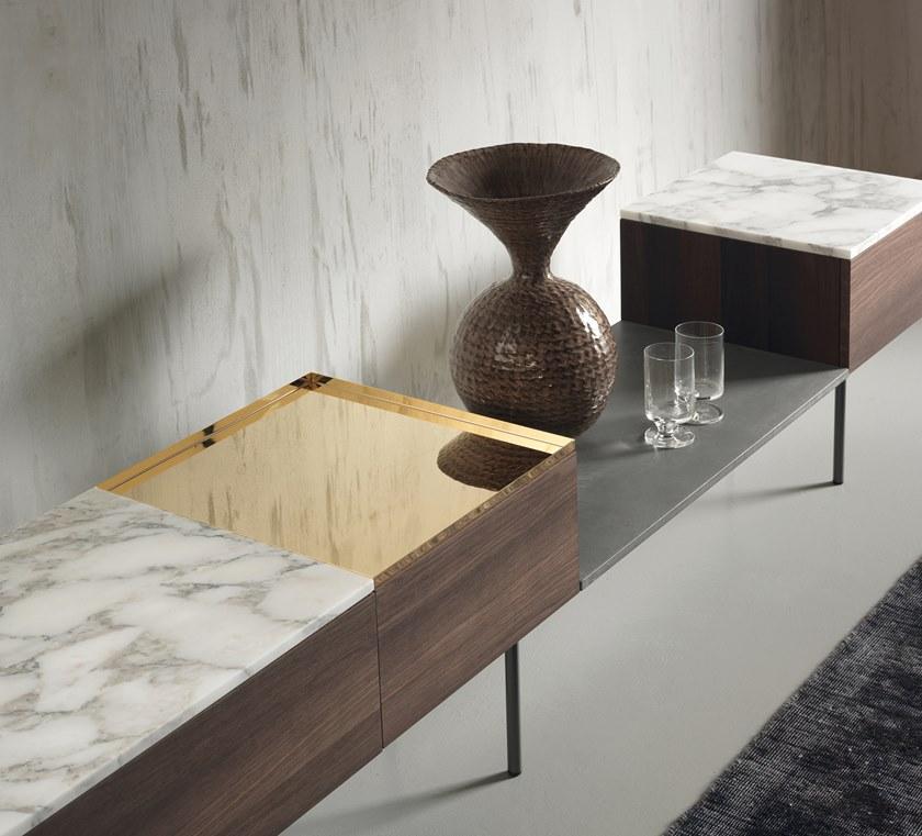 ACERBIS Низкая консоль из дерева и мрамора Moodboard sun-id-1383678 - Вид №1