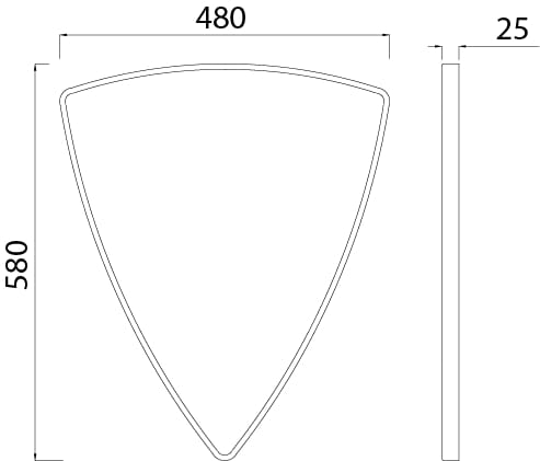 Настенное металлическое зеркало Park Avenue VICKS ARCH-00006983