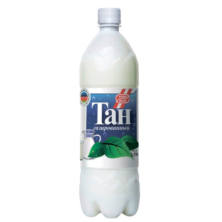 Тан 1,5% газированный Food milk 1 л БЗМЖ Santreyd 16440