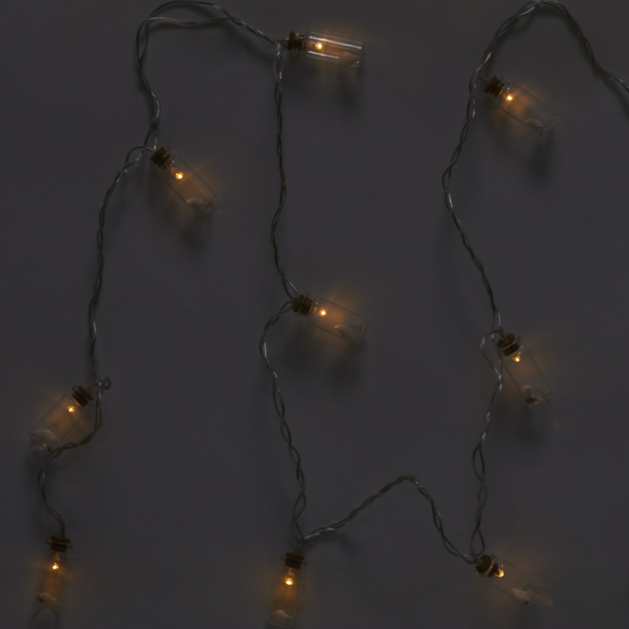 82185361 Электрогирлянда комнатная нить «Банки» 1.8 м 10 LED тёплый белый Santreyd 